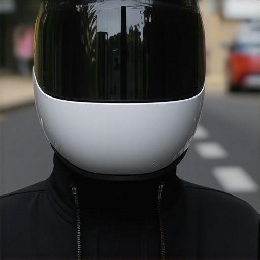 Future Smart Helmet & Electric Scooter Design Sleek smart helmet with AR display and sensors paired with a modern modular electric scooter in an urban environment.